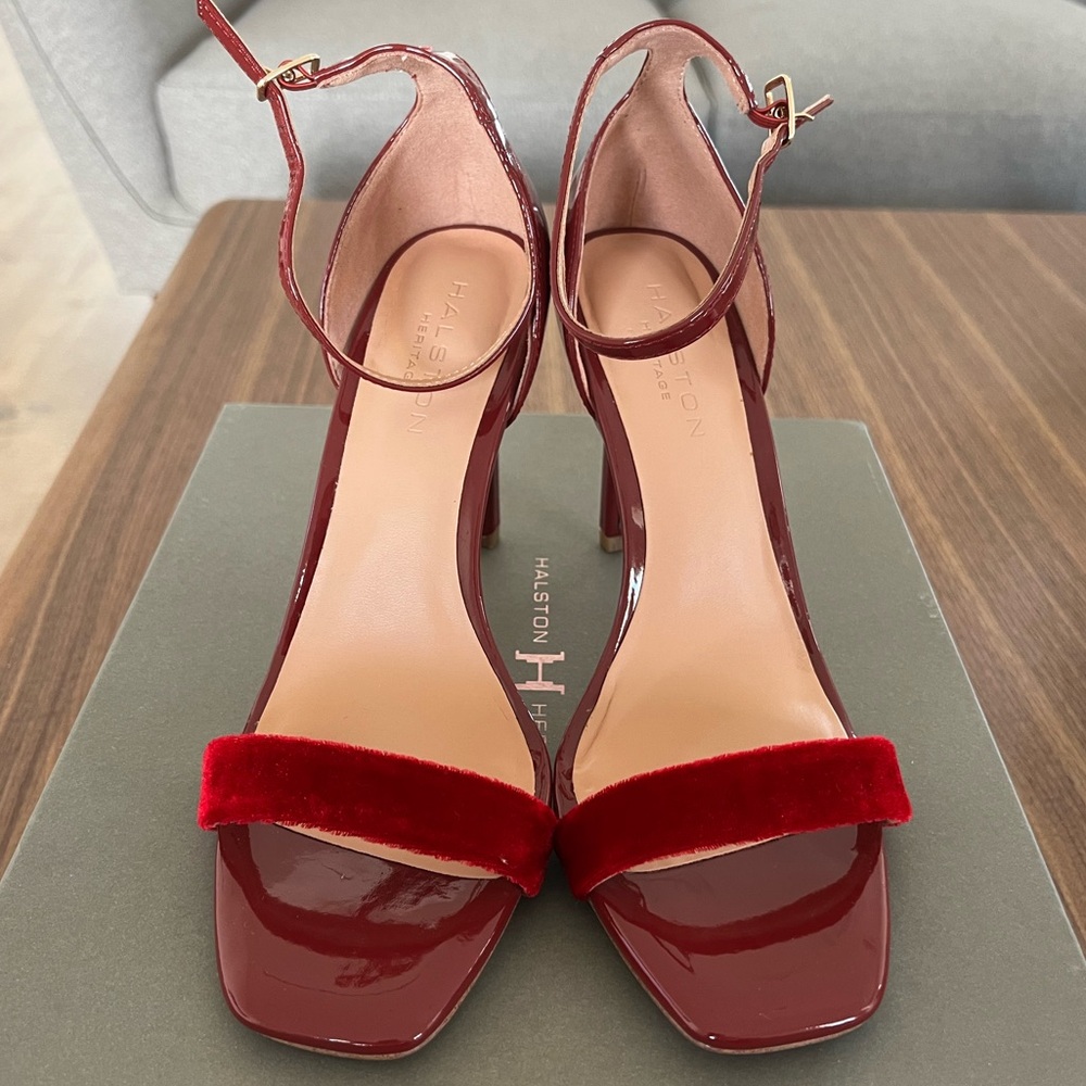 Halston Heritage Red Heels Size 8